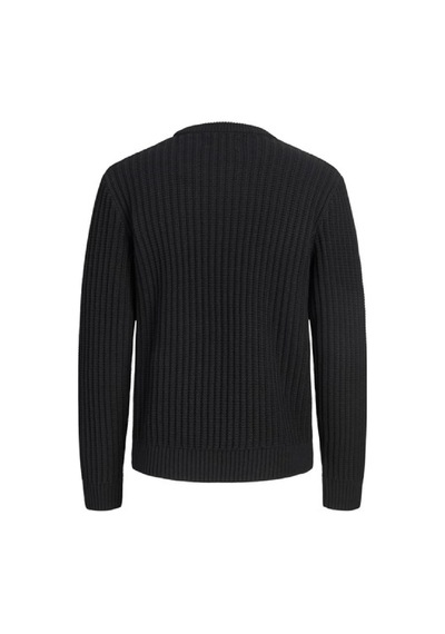 Jack & Jones Jjjaxon Erkek Bisiklet Yaka Triko Kazak Günlük Şık Siyah