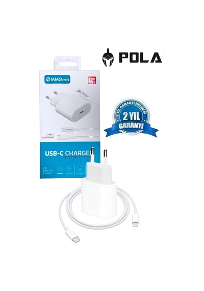 Yeni Nesil Iphone Uyumlu Type-c Girişli %100 20w Hızlı Şarj Adaptör Ve Kablo Set Beyaz - 523214530