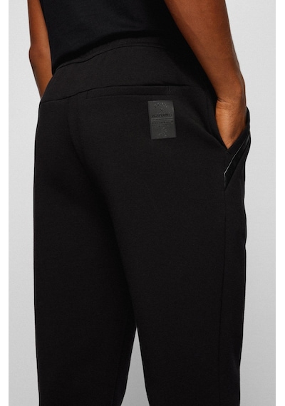 HUGO BOSS JERSEY TROUSERS PAMUK KARIŞIMLI, KAVİSLİ LOGOLU EŞOFMAN Siyah
