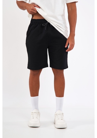 Comeor Regular Fit Yanları Cepli Rahat Kesim Erkek Şort 001 Siyah