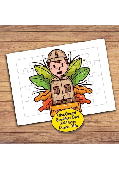 Çevreci Orman Gezgini Çocuklara Özel Puzzle Yapboz Tablo-236pz