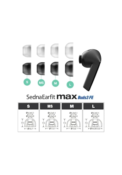 Max Buds 3 Fe Smoky Black Ms 1 Çift