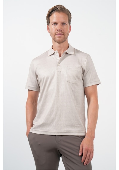 Bej-beyaz Kendinden Desenli Polo Yaka Kısa Kol Cepli Comfort Fit Pamuklu Tişört 1011260152 Bej - Beyaz Bej-beyaz Kendinden Desenli Polo Yaka Kısa Kol Cepli Comfort Fit Pamuklu Tişört 1011260152 Bej - Beyaz