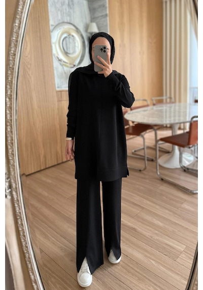 Kahijab Arlena Premium Rayon Takım - Siyah Siyah