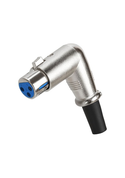 90 Derece 3 Pin XLR Dişi Lehim Tipi Ses Mikrofon Hoparlör Konnekt