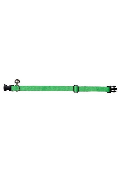 Neon Yeşil Zilli Ayarlanabilir Kedi Boyun Tasması 22-30 Cm-18494