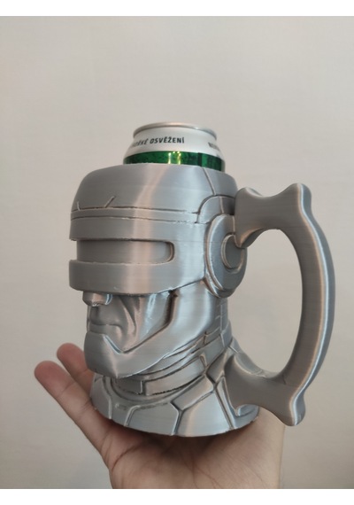 Robocop Tasarımlı Kutu İçecek Tutucu - Dekoratif Bardak Ve Hediyelik Figür