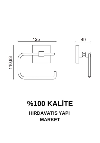 Çelik Banyo Paslanmaz Pirinç Kumru Kağıtlık Açık