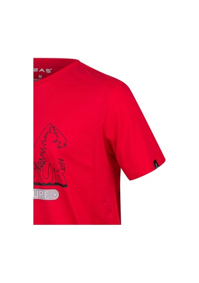 2as Alex Baskılı Erkek Sıfır Yaka T-shirt 016 Kırmızı