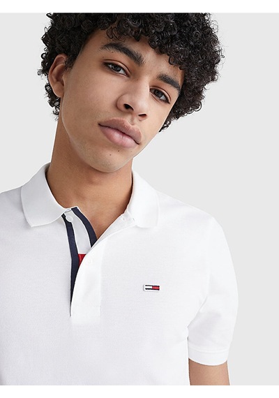 Tommy Hilfiger Tommy Hılfıger Erkek T-shırt Dm0dm15370-ybr Beyaz