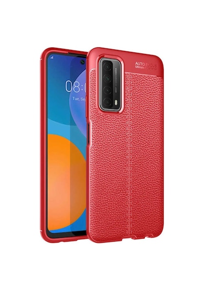 Huawei P Smart 2021 Kılıf Şık Tasarım Silikon Kılıf Kırmızı