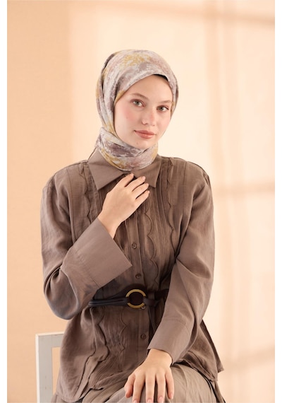 Silk Home Soft Eşarp 73095-04 Sütlü Kahve, Kahverengi, Hardal
