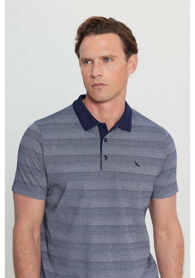 AC&Co / Altınyıldız Classics Erkek Lacı Pamuklu Slim Fit Dar Kesim Polo Yaka Jakarlı Tişört Lacı