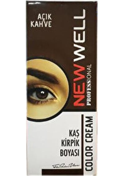 New Well Kaş Kirpik Boyası Açık Kahve