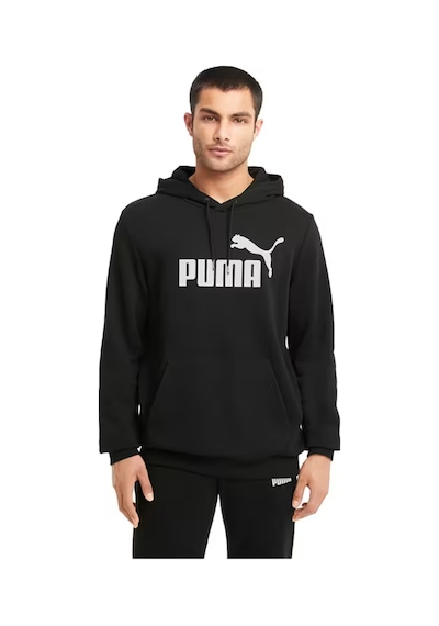 Puma Essential Big Logo Gri Erkek Sweatshirt Siyah
