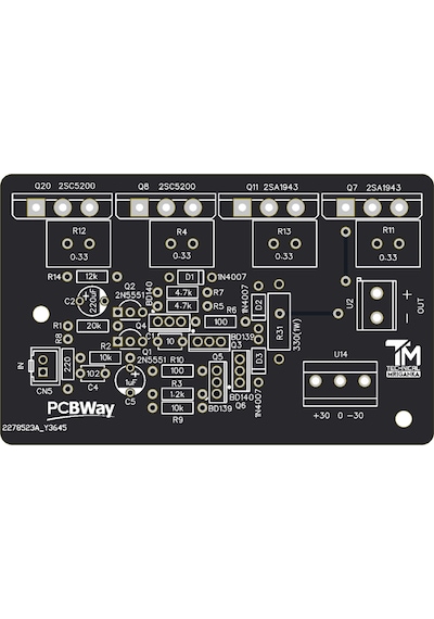 200 Watt Tek Kanal Mono Amfi Devre Kartı 2sc5200-2sa1943