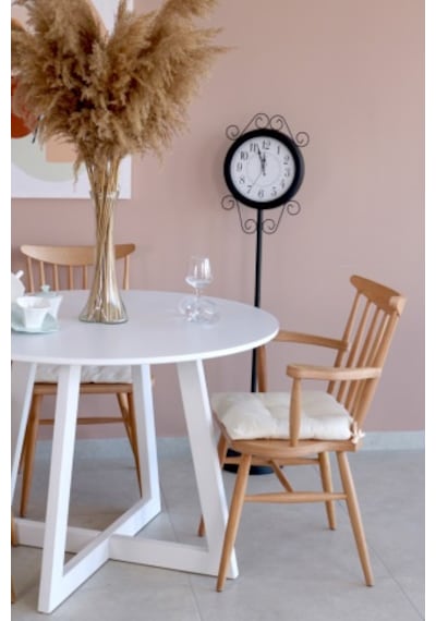 103 CM BEYAZ Yuvarlak Yemek Masası, Modern Mat BEYAZ MDF  Yemek M