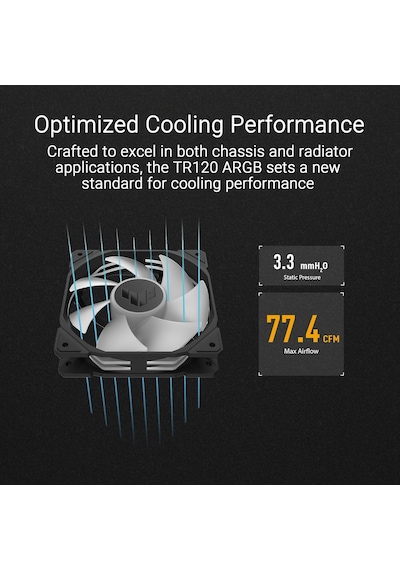 Asus Tuf Tr120 120mm 3ın1 Siyah Kasa Fanı