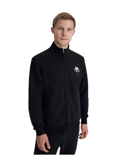 Kappa Authentic İtaly Full Zip Erkek Mavi Comfort Fit Fermuarlı Eşofman Üstü Sİyah
