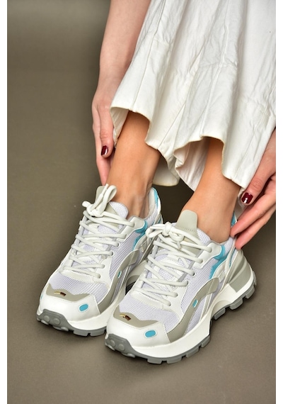 Fox Shoes S312213109 Beyaz Kalın Tabanlı Spor Ayakkabı Sneakers Beyaz