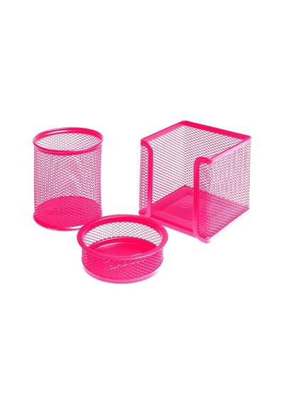 Bigpoint Metal Perfore 3'lü Set Pembe