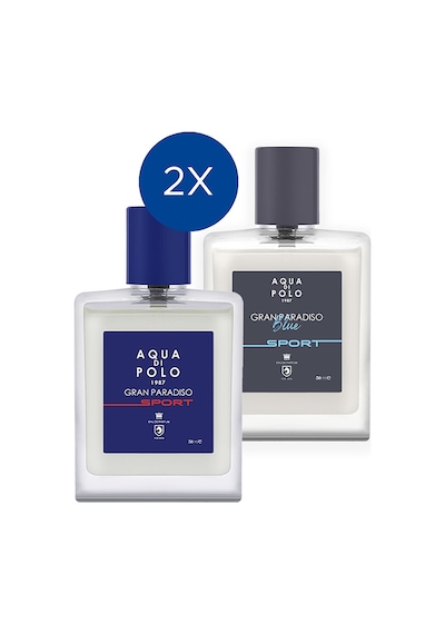 Aqua Di Polo 1987 Gran Paradiso Blue Sport ve Gran Paradiso Sport  2'li Erkek Parfüm Seti