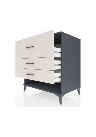 Kronos Şifonyer 3 Çekmeceli 88x59x96 Antrasit-aytaşı Antrasit