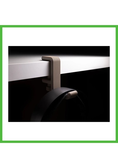 Vaveni 3d Baskı Masa Kenarı Kulaklık Askısı Çizgili Kulaklık Tutucu Sıkıştırmalı Kulaklık Askısı 10-40 Mm Masa - Gri Arz