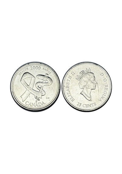Kanada 2000 Yılı Sağlık 25 Cent Koleksiyon Para