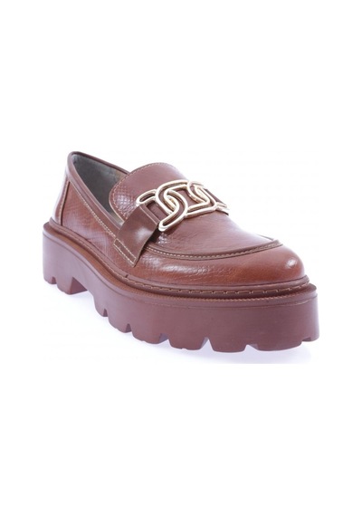 Dgn 1002 Kadin Aksesuarli Loafer Ayakkabi 1002-2231-R6754 Kahverengi