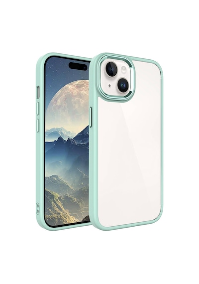 Apple iPhone Uyumlu 15 Kılıf Şeffaf Arka Yüz Kamera Yükseltili Silikon Pazarplus Lila