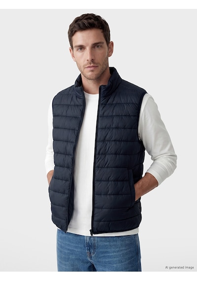 Lcwaıkıkı Classic Lacivert Regular Fit Dik Yaka Kapitone Erkek Şişme Yelek