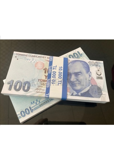 300 Adet Geçersiz 100 Tl Dizi Film Düğün Çekimleri için Paralar