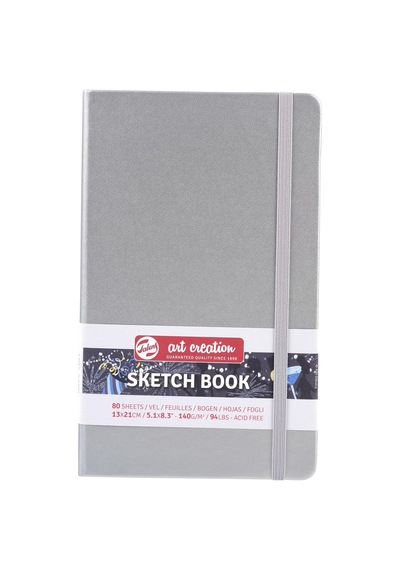 Eskiz Defteri 80 Yaprak, 13 Cm X 21 Cm, Gümüş Parlak