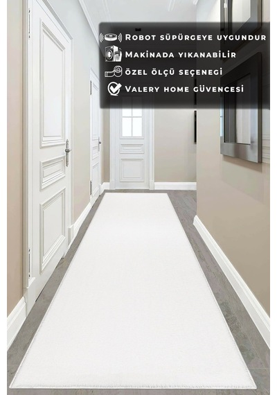 Vl Yıkanabilir Post Peluş Yolluk Beyaz Beyaz