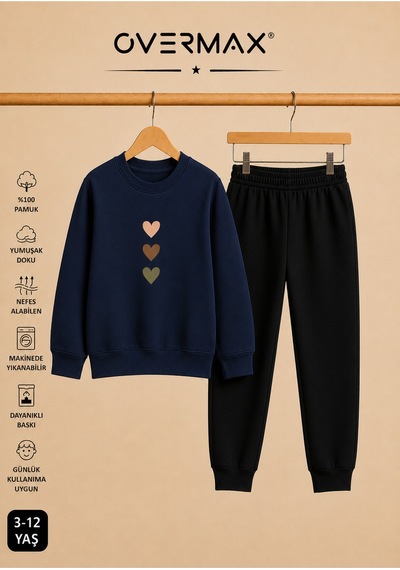 Overmax Çocuk Eşofman Takımı Sevimli Kalpler Baskılı Sweatshirt & Eşofman Altı Lacivert Üst-siyah Alt - 918470880 Lacivert Üst-siyah Alt Overmax Çocuk Eşofman Takımı Sevimli Kalpler Baskılı Sweatshirt & Eşofman Altı Lacivert Üst-siyah Alt - 918470880 Lacivert Üst-siyah Alt