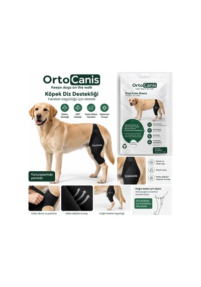 Ortocanis Köpek Diz Desteği Xxs / Sağ Bacak