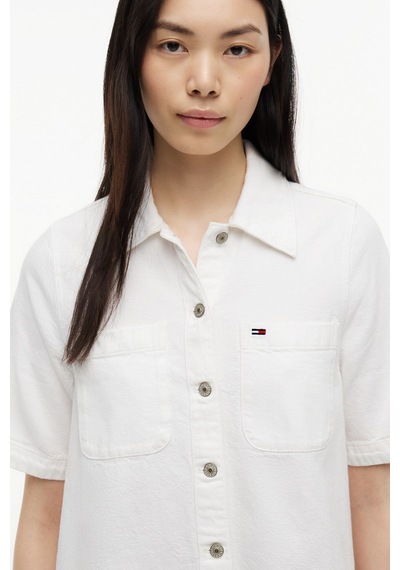 Tommy Hilfiger Tjw Kadın Fitilli A Kesim Beyaz Elbise-16389