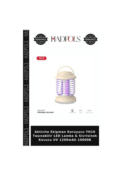 Aktivite Ekipman Koruyucu Yh10 Taşınabilir Led Lamba & Sivrisinek Kovucu Uv 1200mah 10000k