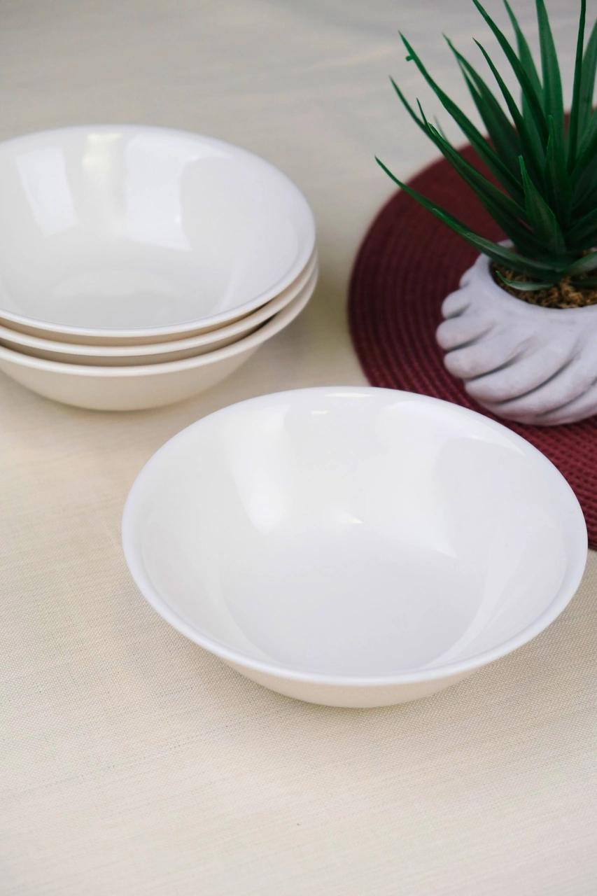 Tabak Evi Porselen Chic Kase 16cm 420cc 4 Lü Çok Renkli