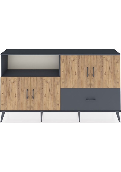 Arges Konsol 4 Raflı Tek Çekmeceli 4 Kapaklı 176x30x99 Antrasit-ç Antrasit-çam/antrasit Arges Konsol 4 Raflı Tek Çekmeceli 4 Kapaklı 176x30x99 Antrasit-ç Antrasit-çam/antrasit