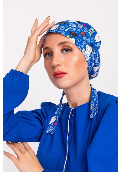 Tesettür Cerrahi Bone - Lacivert Diş Mavi