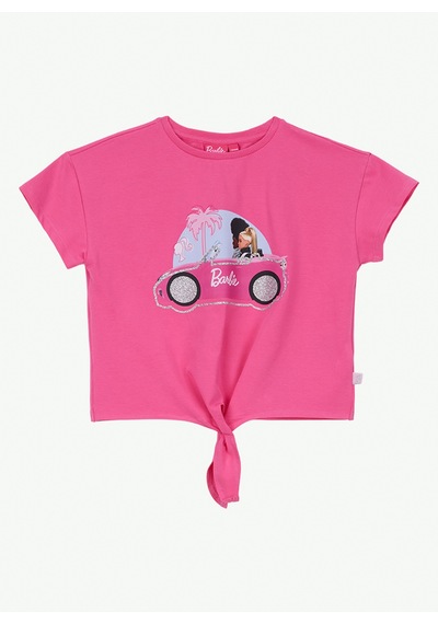 Barbie Fuşya Pamuk Karışımlı T-shirt Brb6sg-tst6013