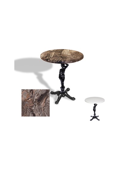 Çipa 1003 Döküm Ayak Yuvarlak Masa Çap 60cm - Werzalit, Wermodin Ve Allzalit Tabla - Sydney Çok Renkli