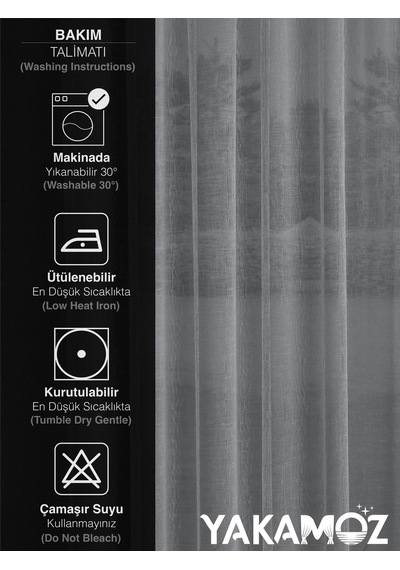 Gri Keten Görünümlü Ekstraforlu Tül Perde Linen Touch Serisi GRİ