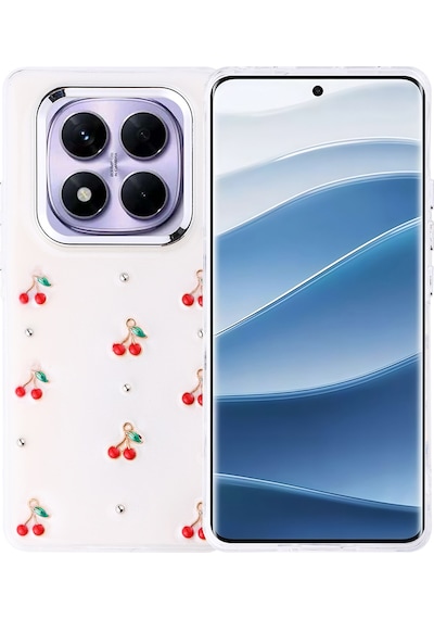 Teleplus Xiaomi Redmi Note 14 Pro Plus Kılıf Kutup Simli Desenli Kiraz Kapak