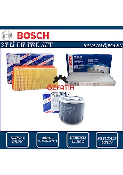 Hyundai Getz 1.4 Benzinli Bosch  Filtre Bakım Seti 2003-2011