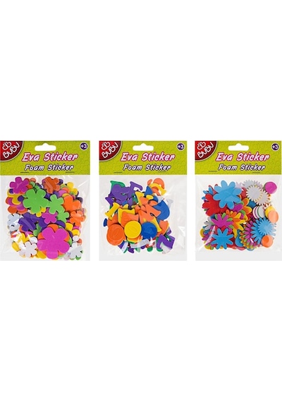 Bu-bu Eva Sticker Seti 12 Li Pvc Bubu00088 Çok Renkli