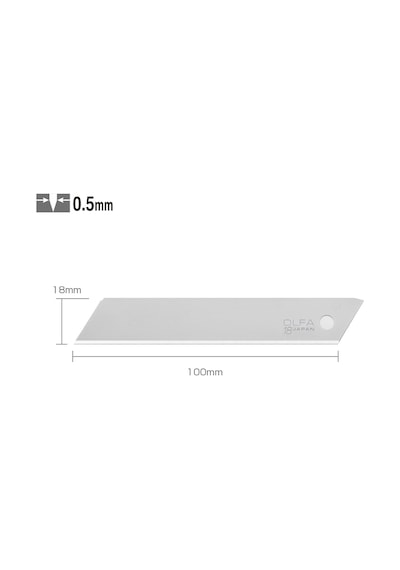 Olfa Lb-Sol-10 Standart Tek Gövdeli Kırımsız Geniş Maket Bıçağı
