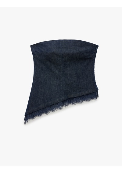 Koton Dantel Detaylı Asimetrik Kesim Straplez Denim Büstiyer Top Koyu İndigo 6sal30029md Dark Indigo Koton Dantel Detaylı Asimetrik Kesim Straplez Denim Büstiyer Top Koyu İndigo 6sal30029md Dark Indigo